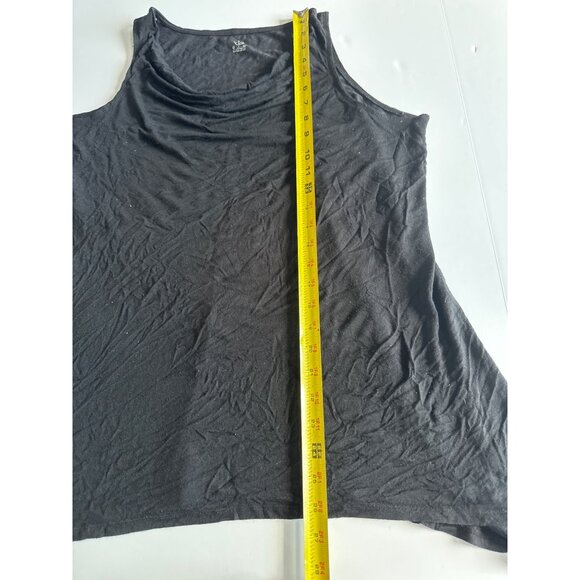 Calia Cowl Neck Sleeveless Black Top Size L Polyester Blend Lightweight - Picture 7 of 9